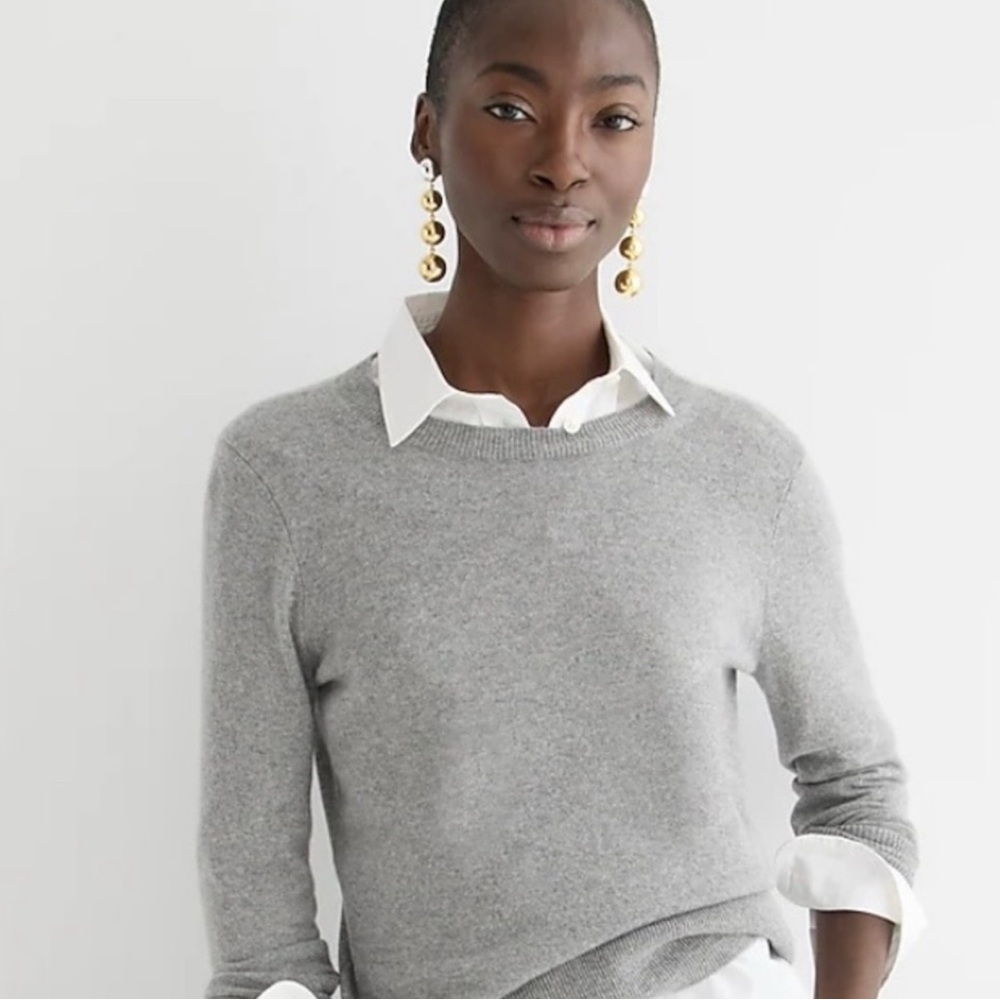 J Crew 100% Cashmere Gray Women's Sweater